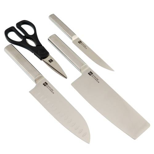 192 HuoHou Набор кухонных ножей на подставкеStainless Steel Kitchen Knife Set фото 5